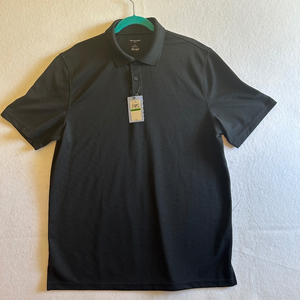 Van Heusen Air Big & Tall Short Sleeve Polo Shirts Size LT Lot of 2